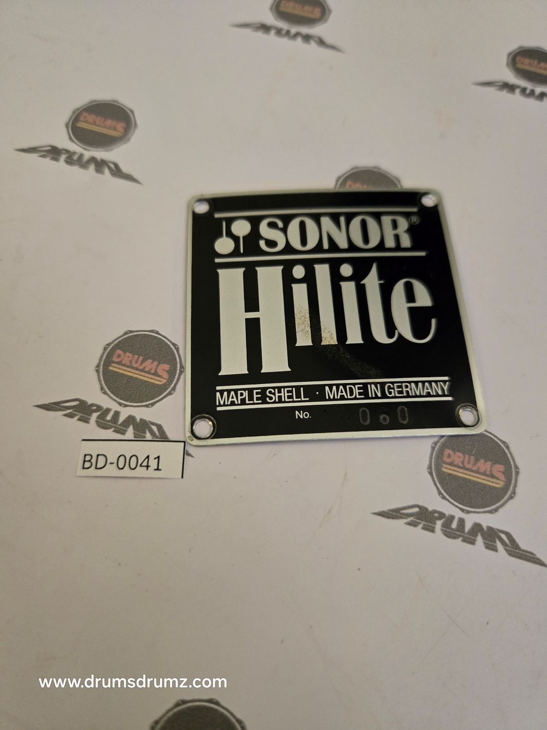 SONOR Hilite Badge, Serial nr
