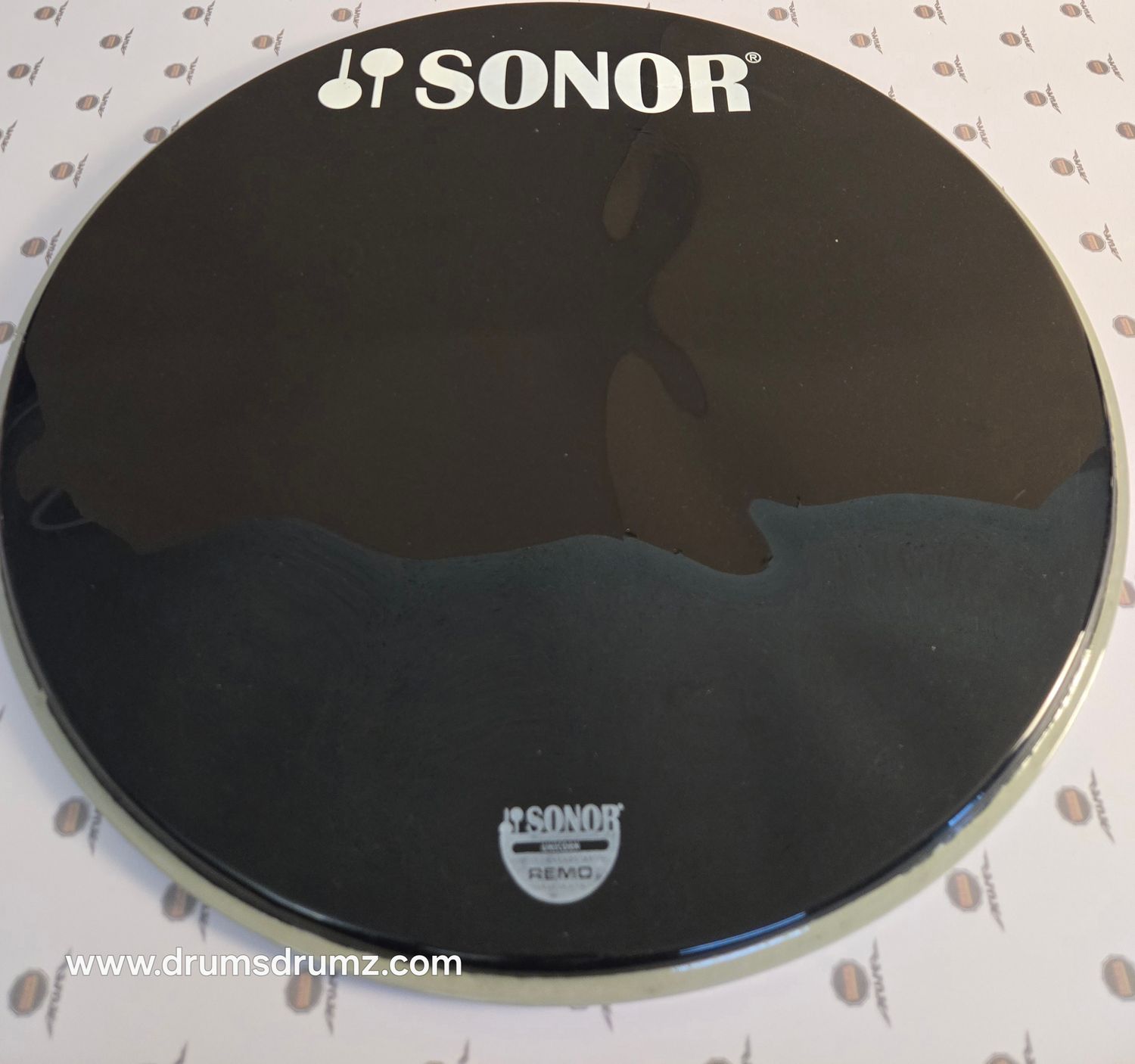 SONOR 22&quot; Bass Drum head, Black, used