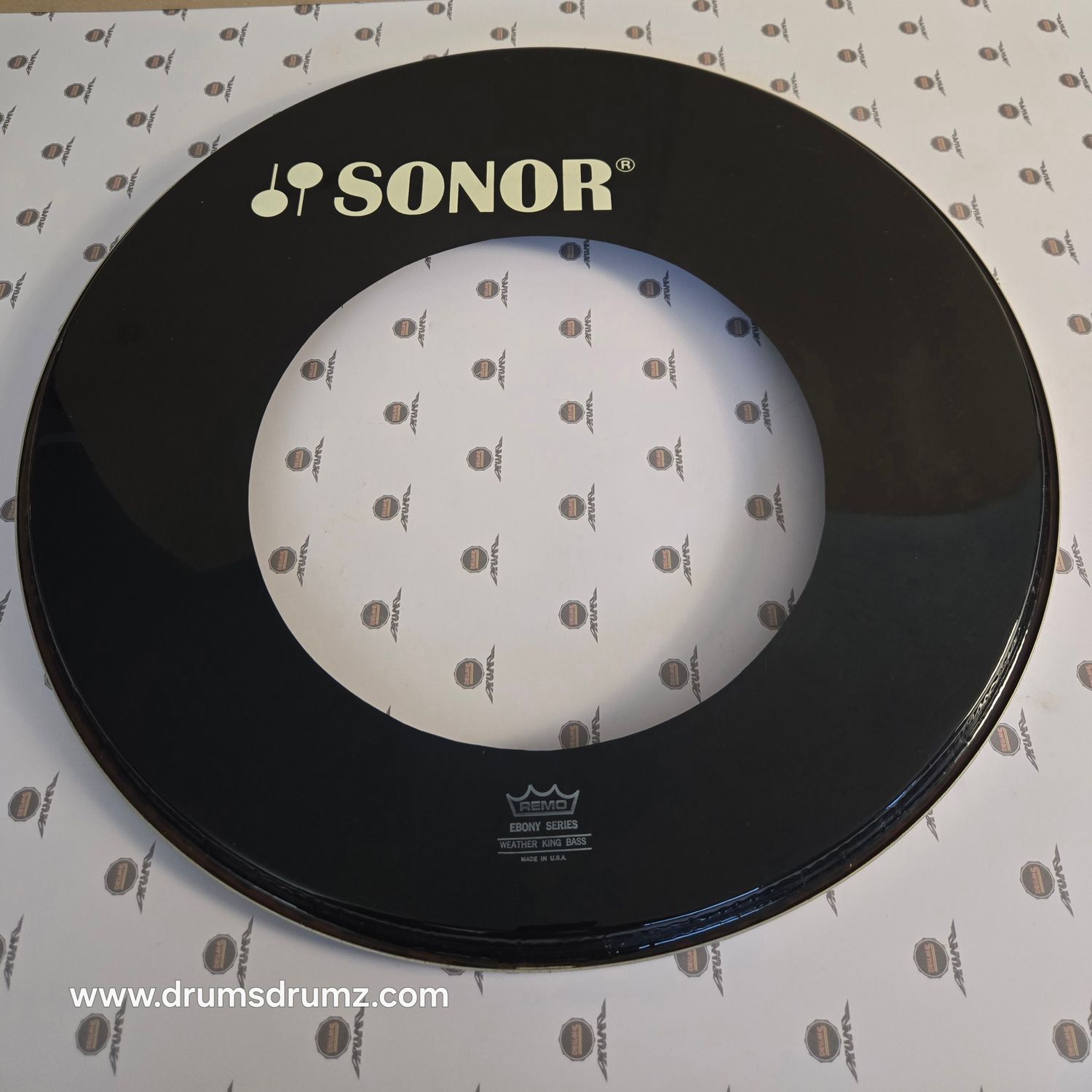 SONOR 22&quot; Bass Drum head, Black, used