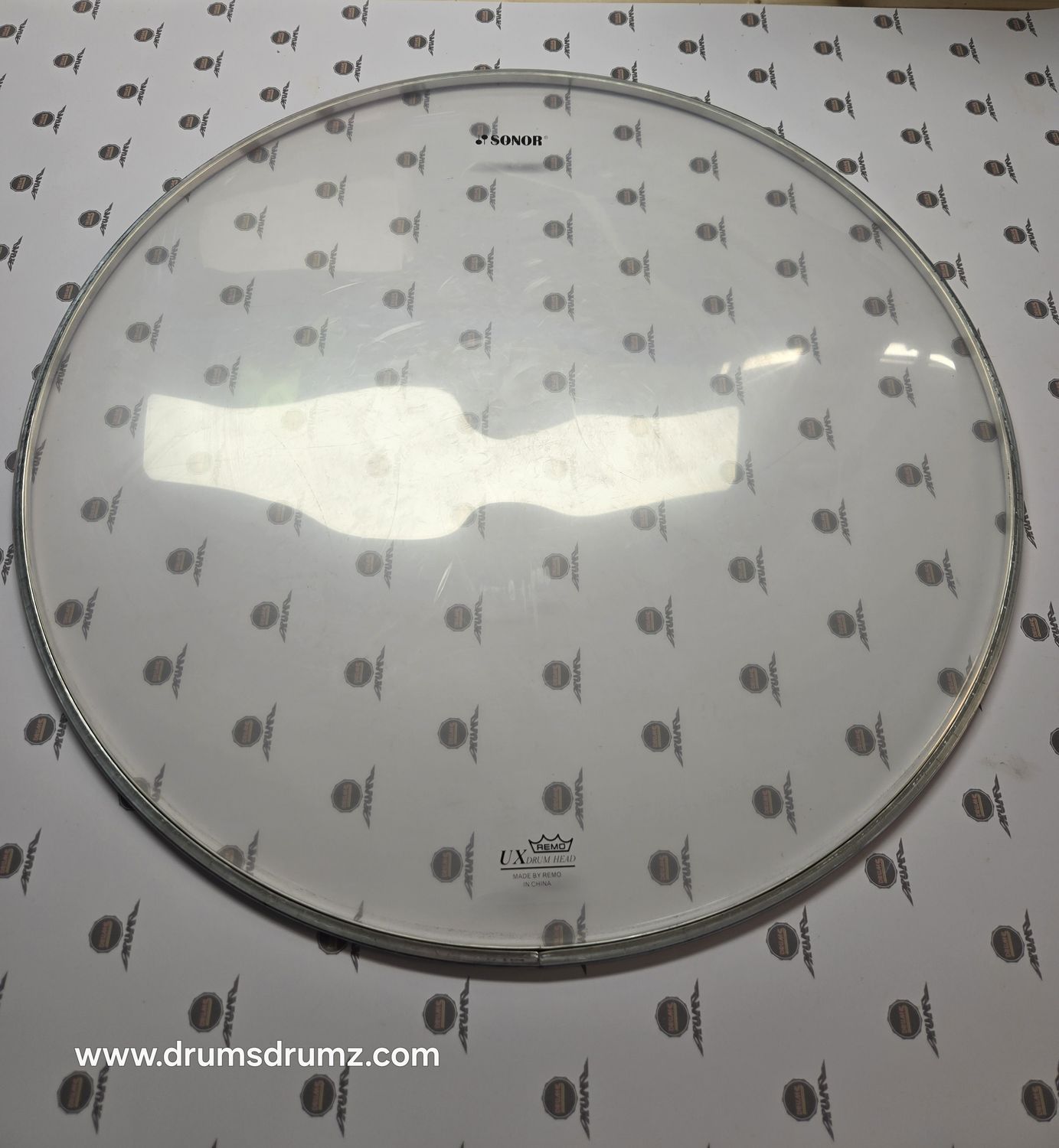 SONOR UX 22&quot; Bass Drum head, Clear, used