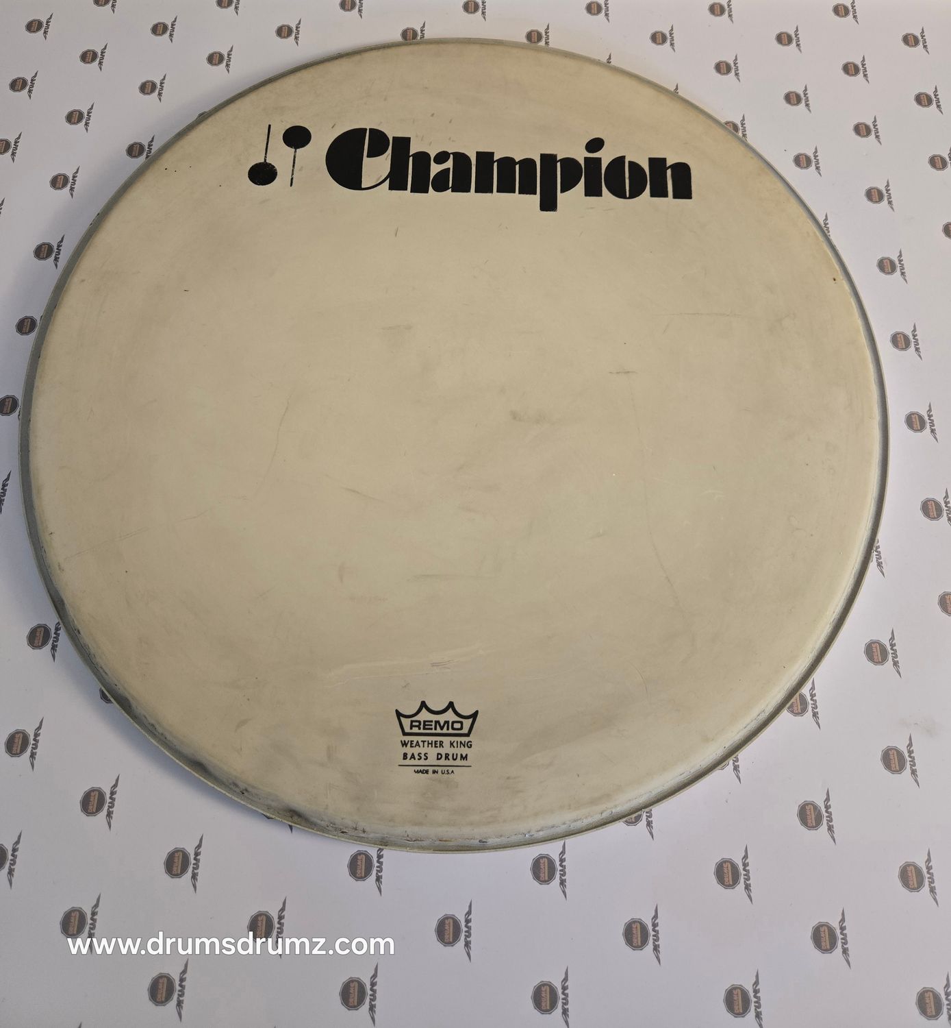 SONOR Champion 22&quot; Bass Drum head, White, used