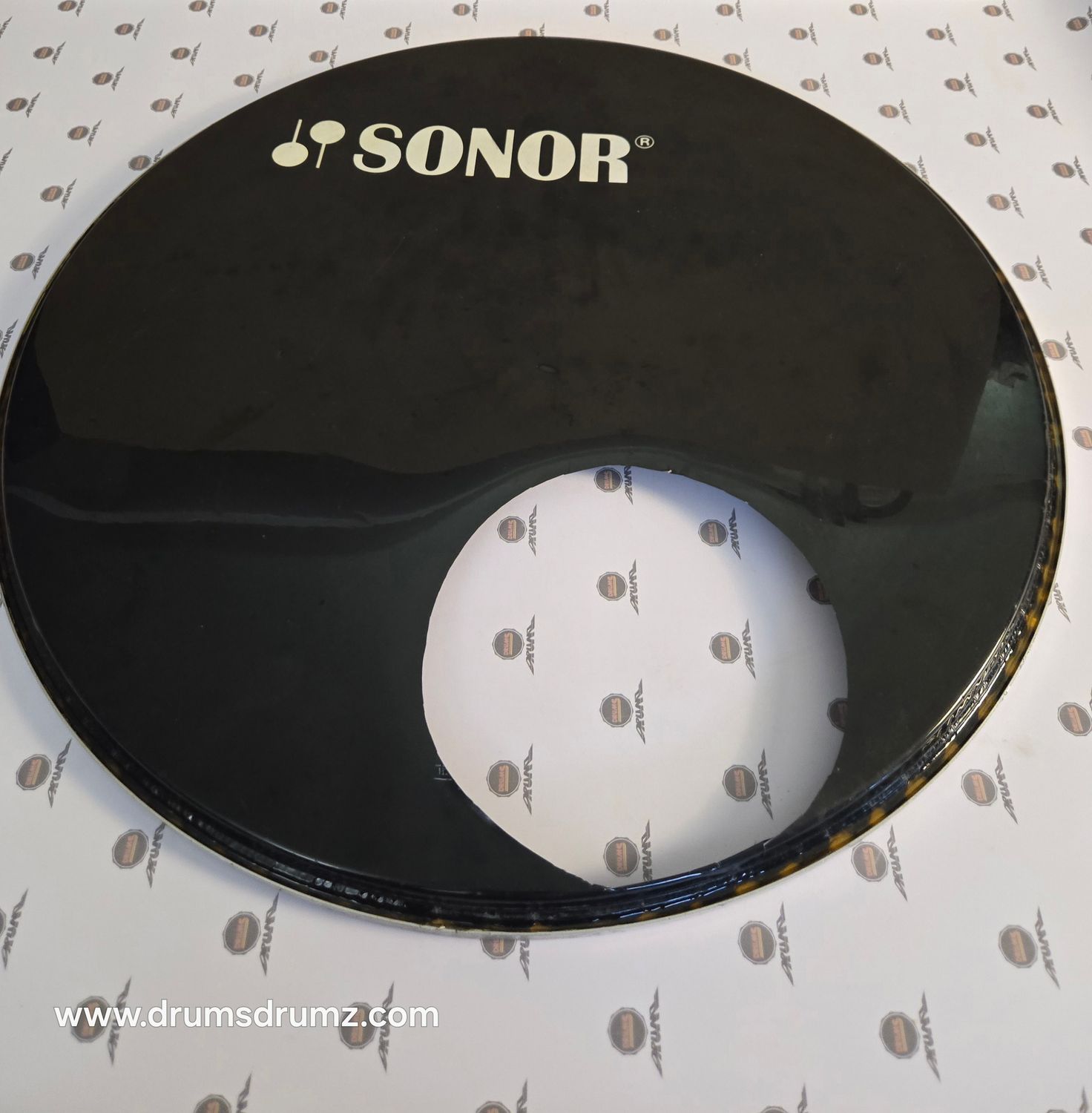 SONOR 22&quot; Bass Drum head, Black, used