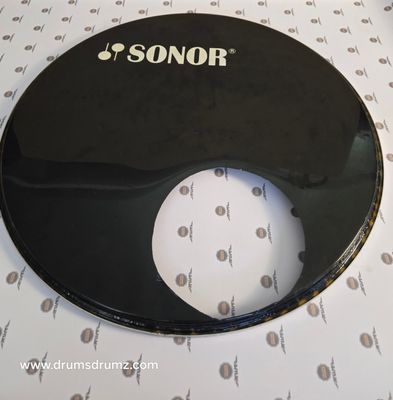SONOR 22&quot; Bass Drum head, Black, used