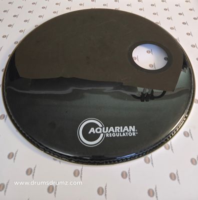 AQUARIAN Regulator 22&quot; Bass Drum head, Black, used