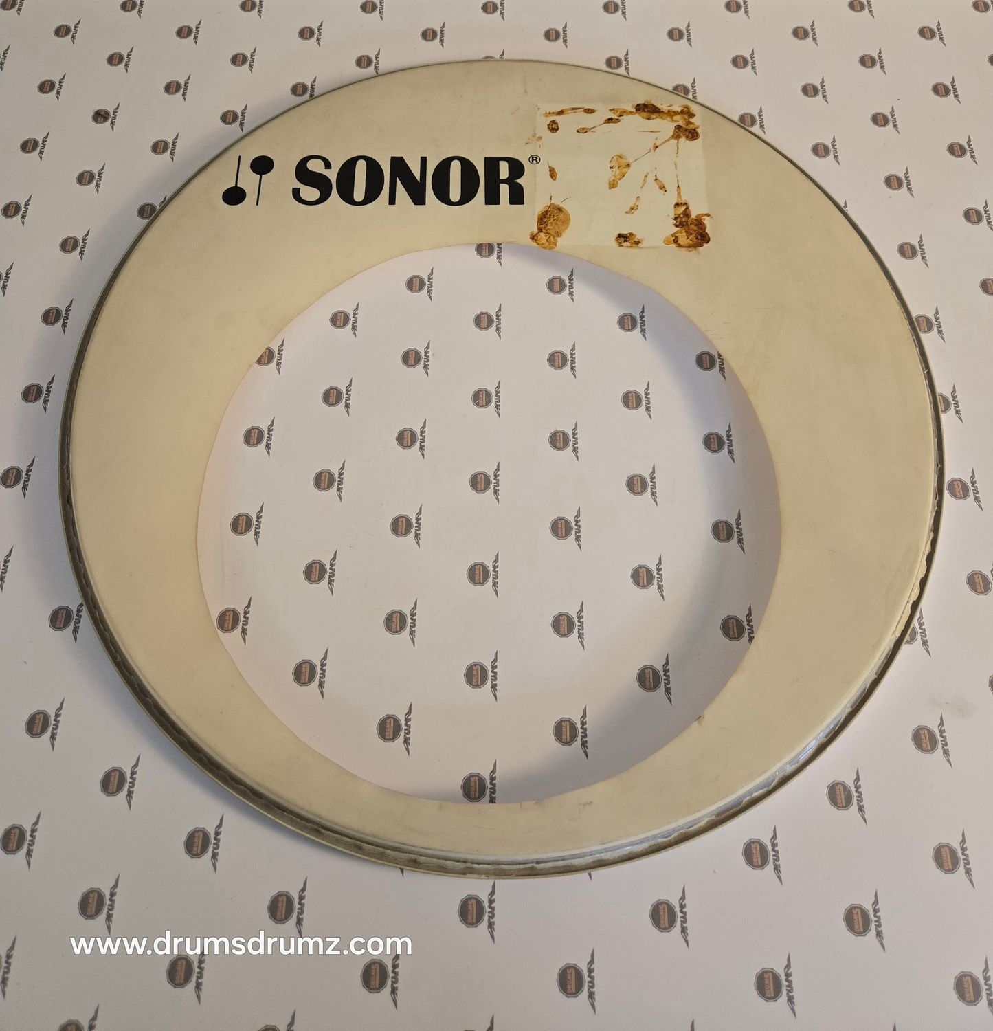 SONOR Phonic 22&quot; Bass Drum head, White, used