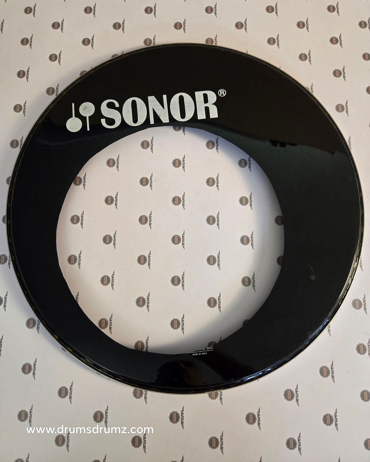 SONOR 20&quot; Bass Drum head, Black, used
