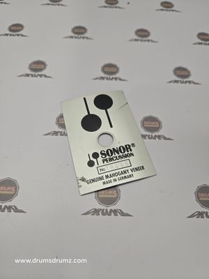SONOR Phonic Mahogany Veneer Badge, 80s