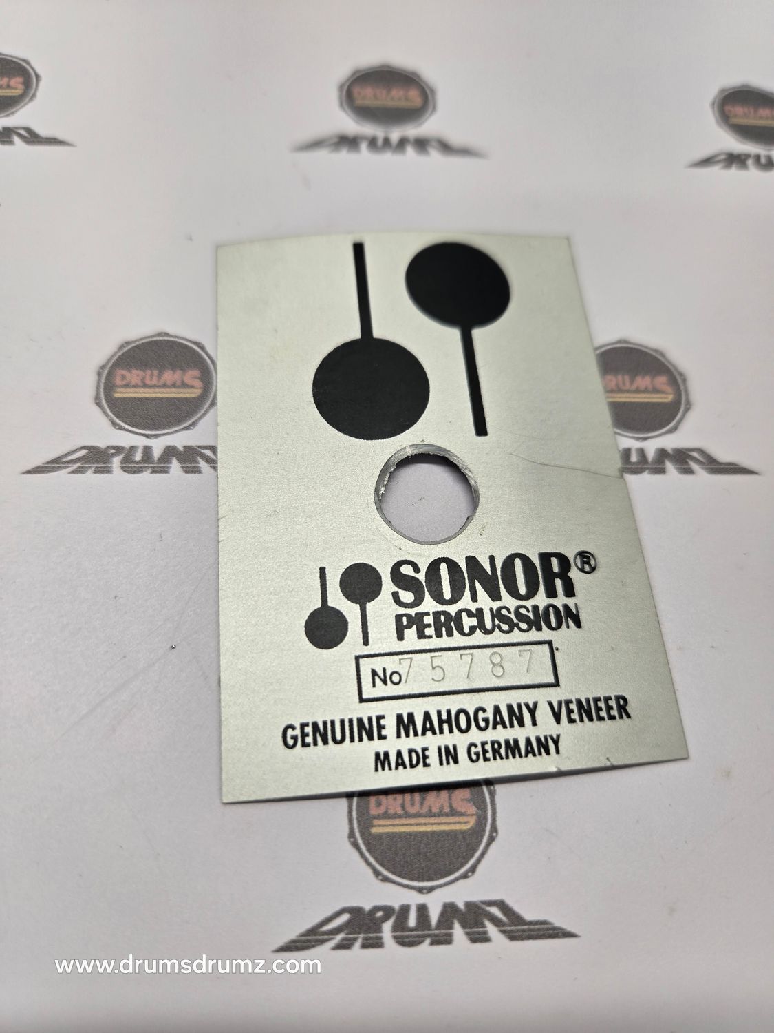 SONOR Phonic Mahogany Veneer Badge, 80s