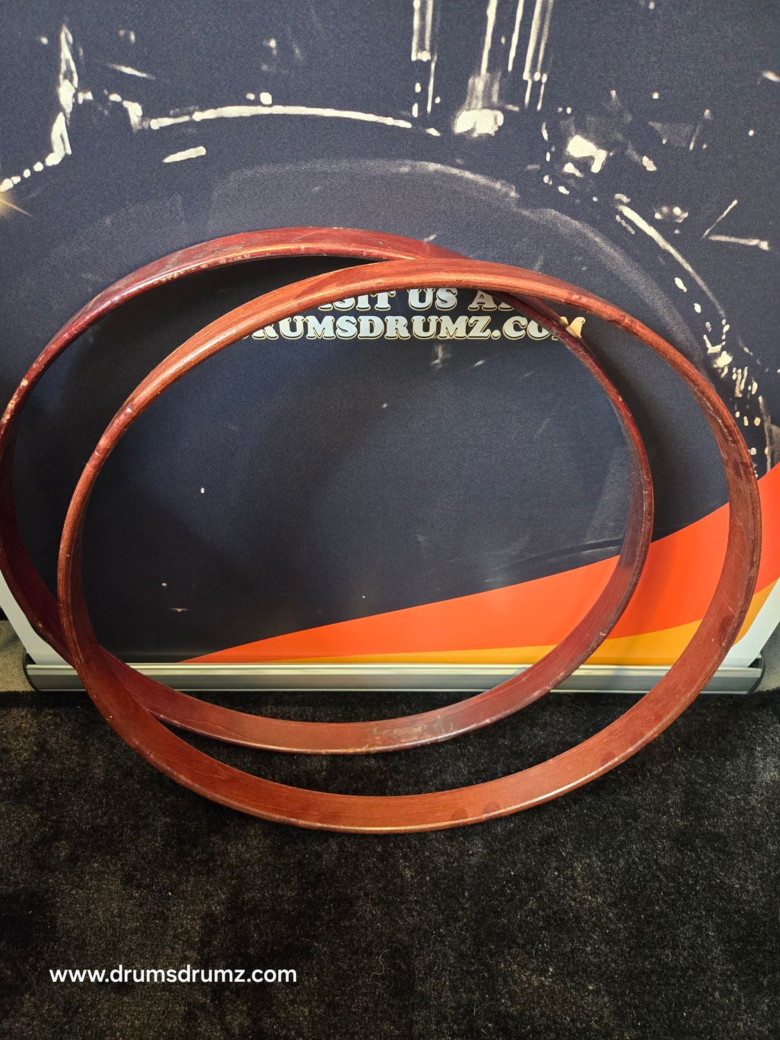 SONOR Performer BD wood hoops, Mahogany, 22", Pair