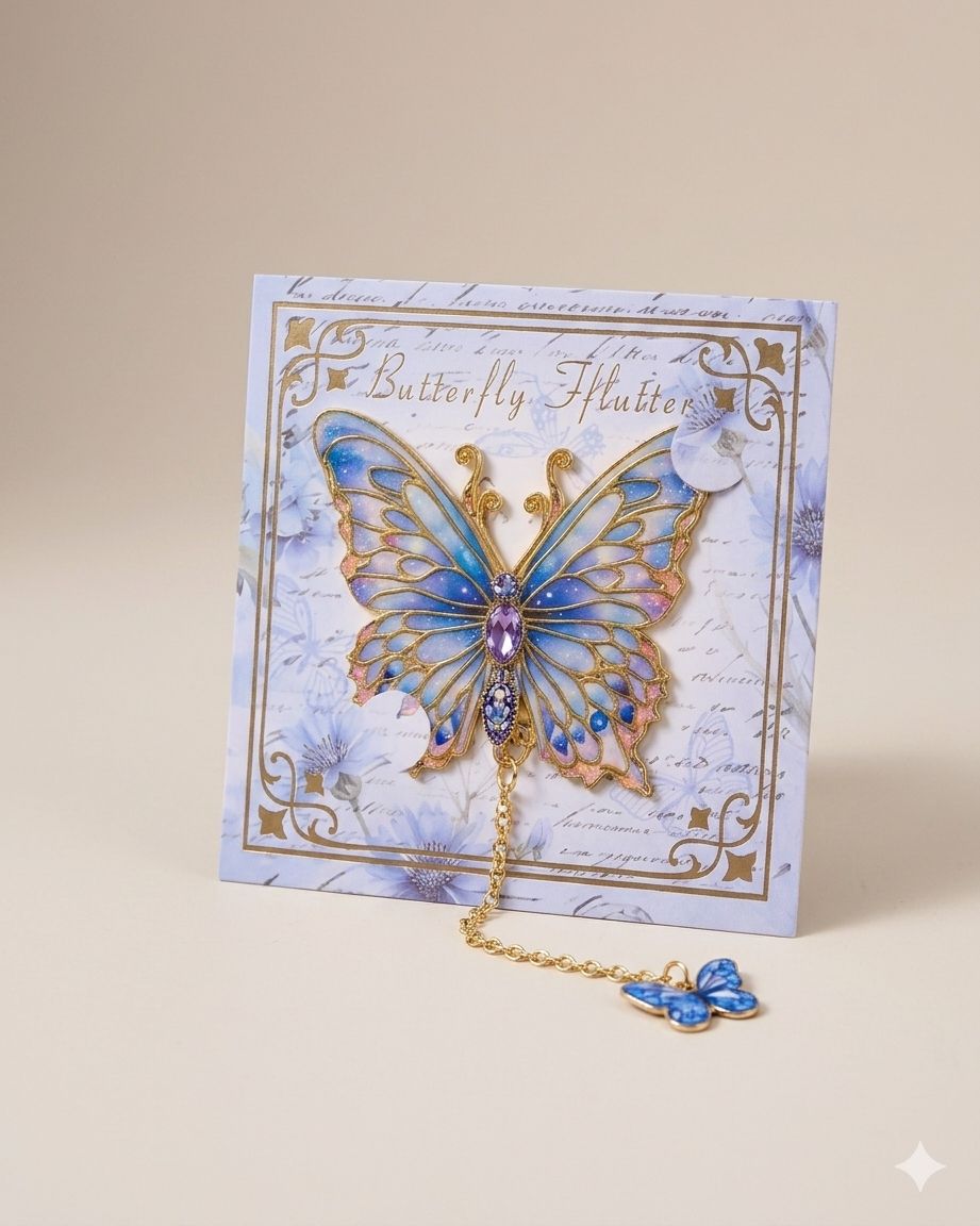 Semn de carte - Fluture Albastru