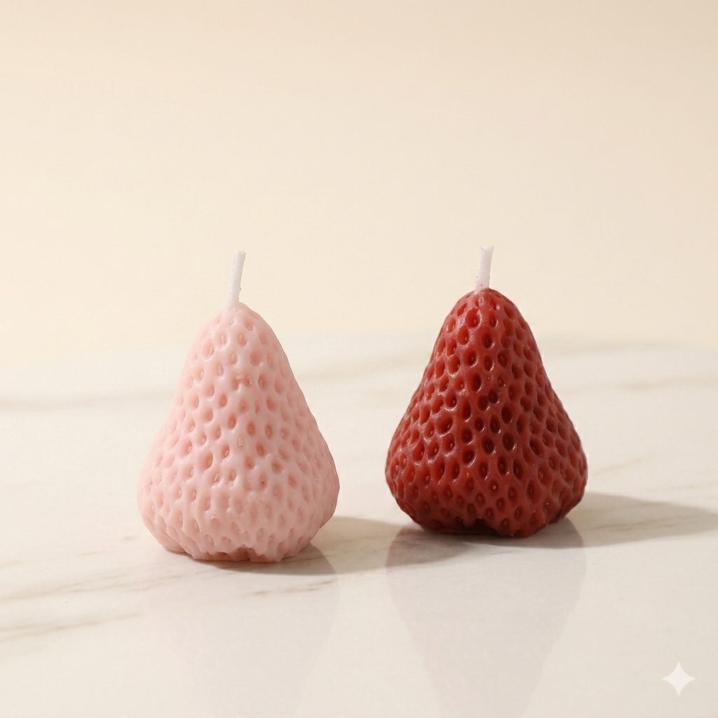Set de 4 lumânări Strawberry