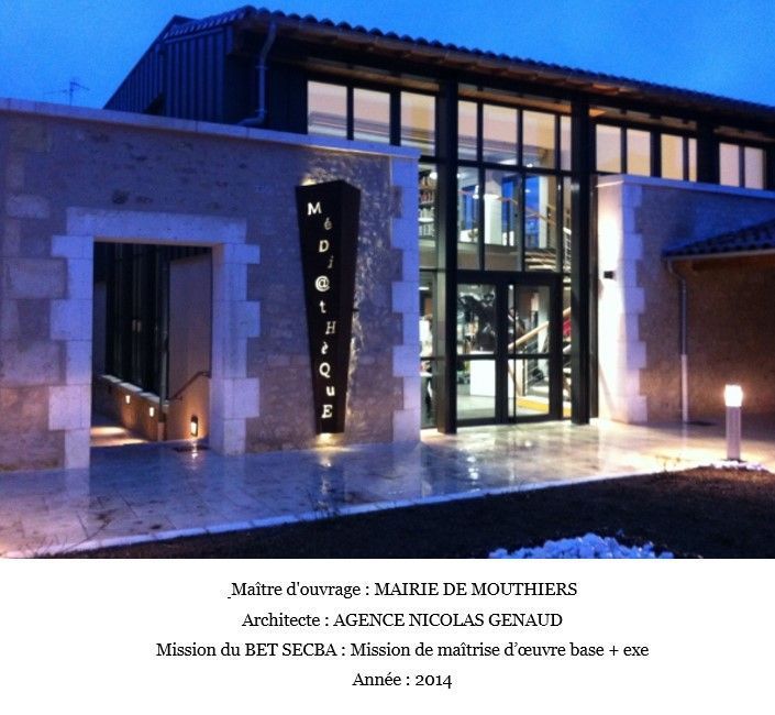 Rénovation d'un bâtiment en médiathèque Mouthiers-sur- Boeme