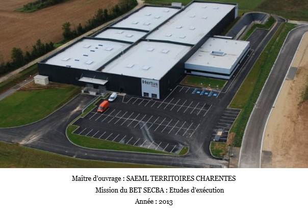 Construction de bureaux et d'un bâtiment industriel Hertus à Champniers (16)