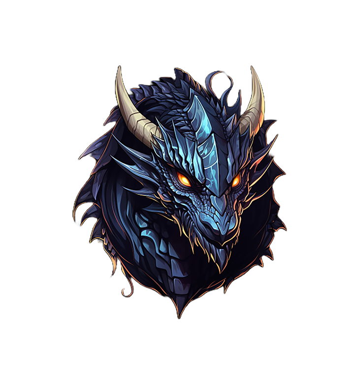 Fierce Blue Dragon Sticker