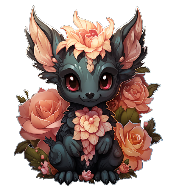 Helleborus dragon sticker