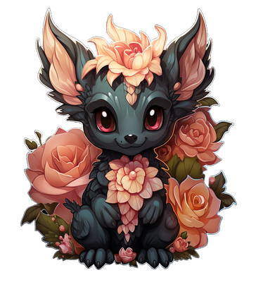 Helleborus dragon sticker