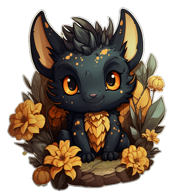 Winter Aconite dragon sticker