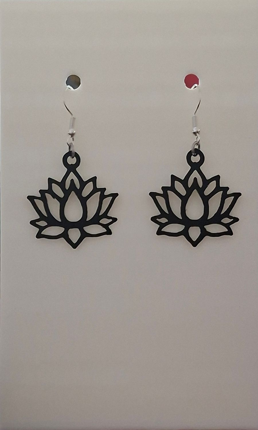 Black Lotus Earrings