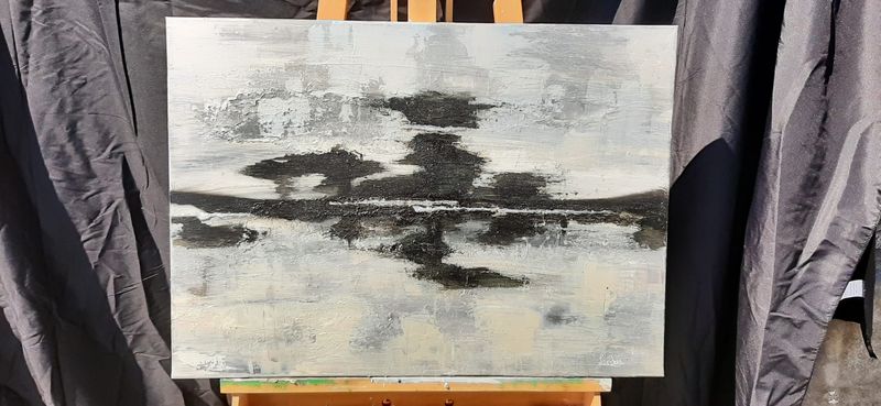 Black &amp; white painting