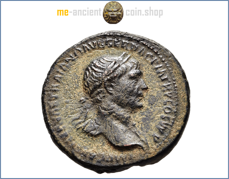 ROME TRAJAN Dupondius DACIAN WARS EMPEROR on HORSEBACK spearing DACIAN