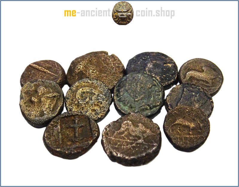 Greek Empire, LOT of 11 Greek coins (4th - 1st century BC), e.g. club, torch, heracles wearing lionskin, goat, demeter?