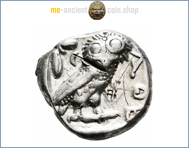 ATTICA, Athens  AR Tetradrachm ca. 454-404 BC helmet Athena, Owl