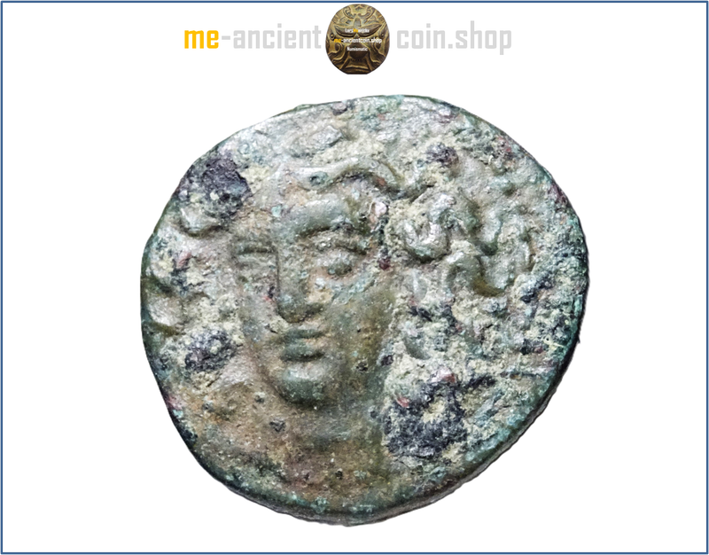 Thessaly, Æ ca. 400-344 BC, Head of the nymph Larissa, horseman