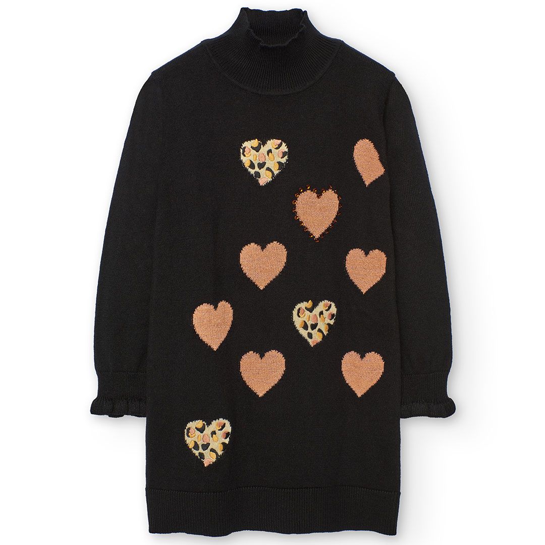 Sweater kleedje hartjes