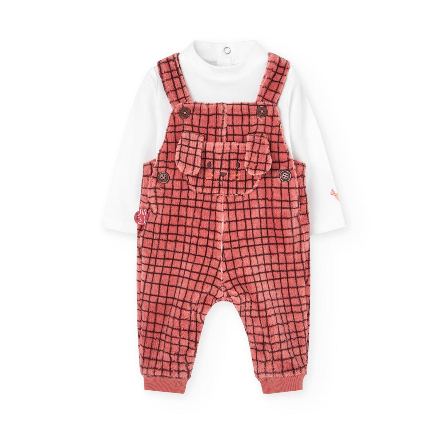 Setje konijn salopette met rompertje