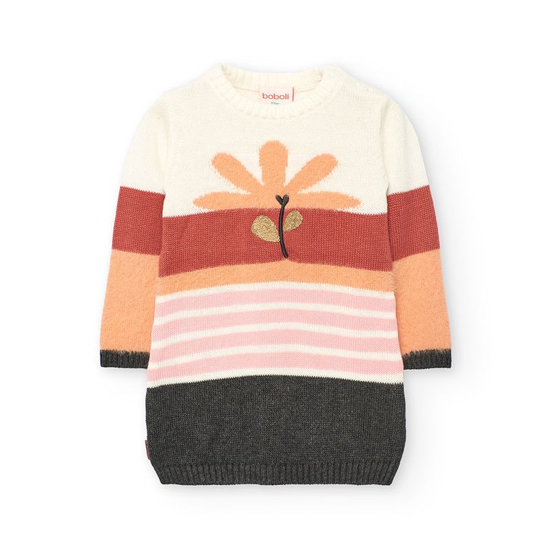 Kleedje gestreept bloemen