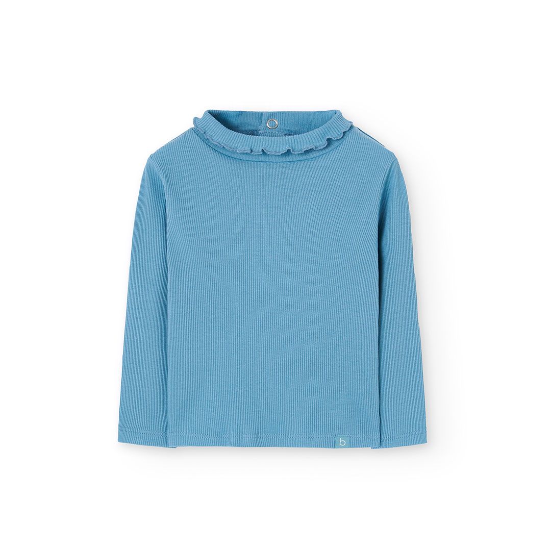 lichtblauw t-shirt met kraagje