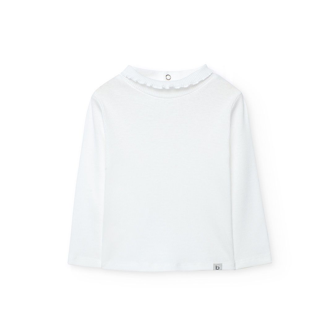 wit t-shirt met kraagje