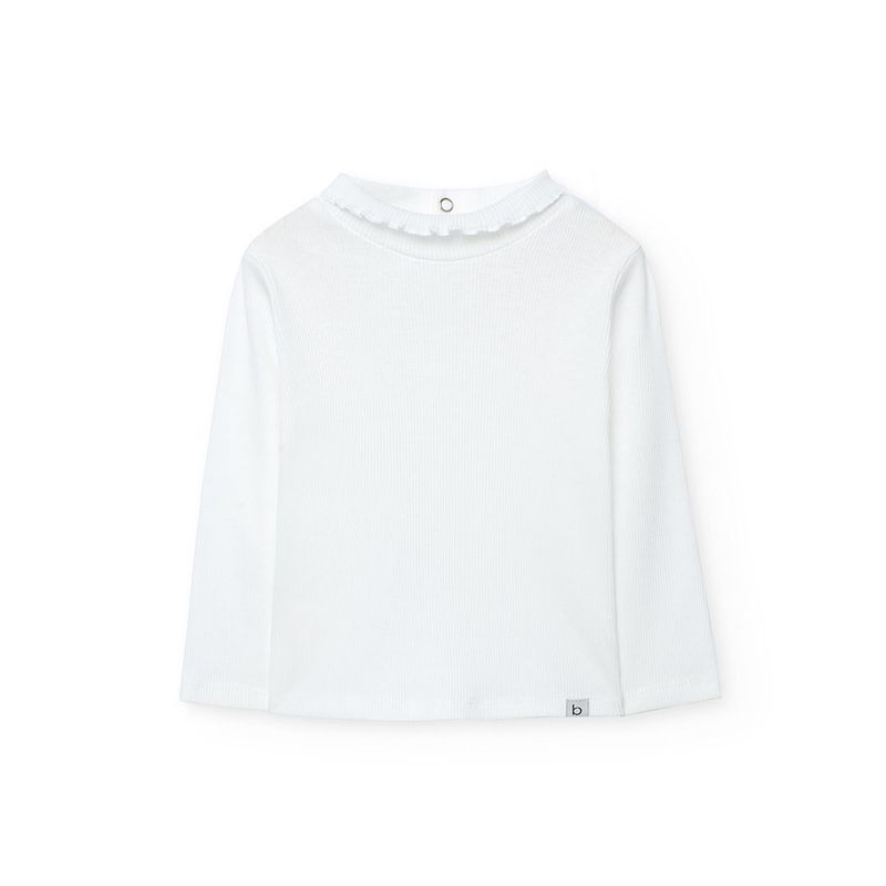 wit t-shirt met kraagje