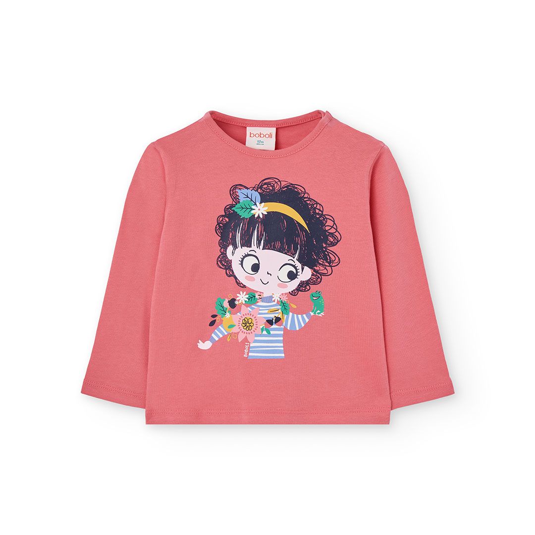 Roze t-shirt met meisje