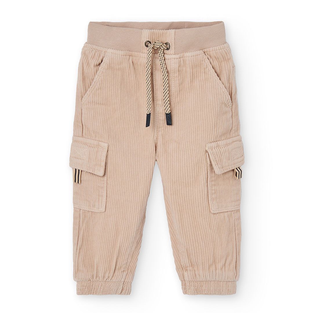 beige velours broek
