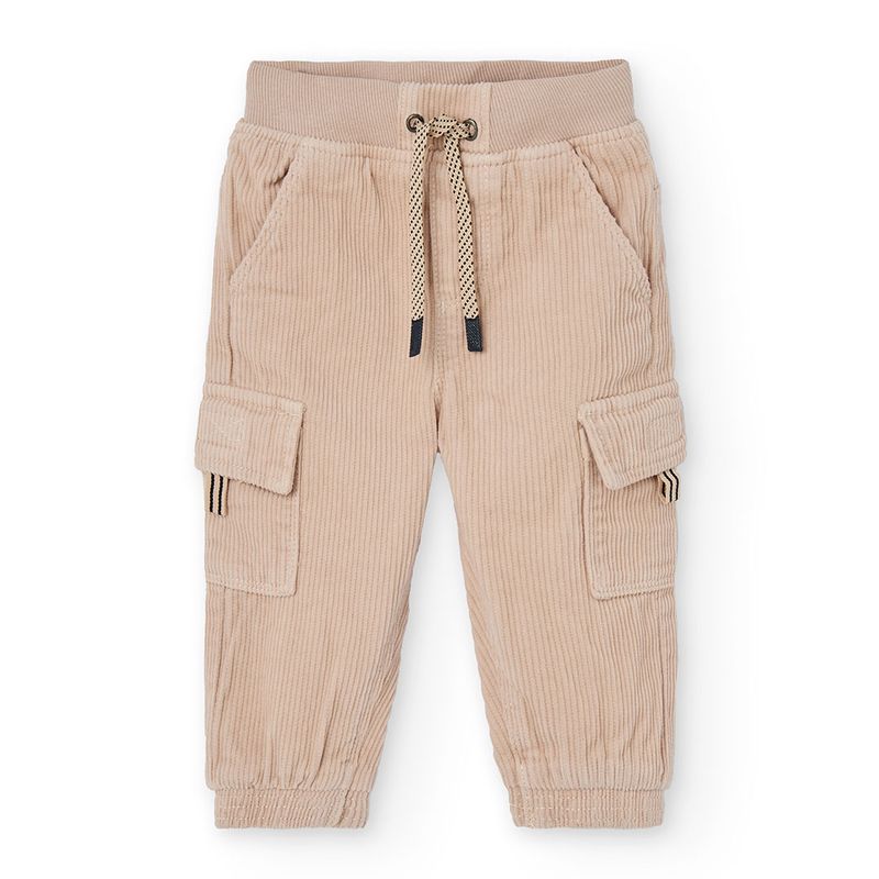 beige velours broek
