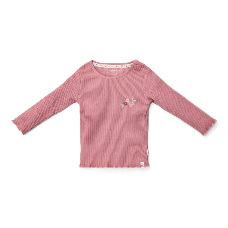 roze rib t-shirt lange mouw fairy collectie