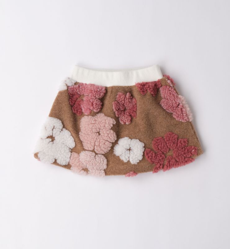 bruine rok met bloemen