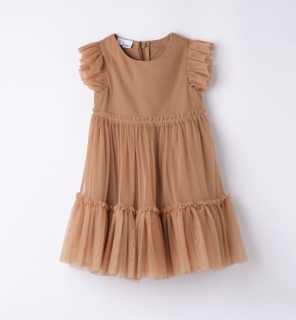 bruin kleedje met ruches