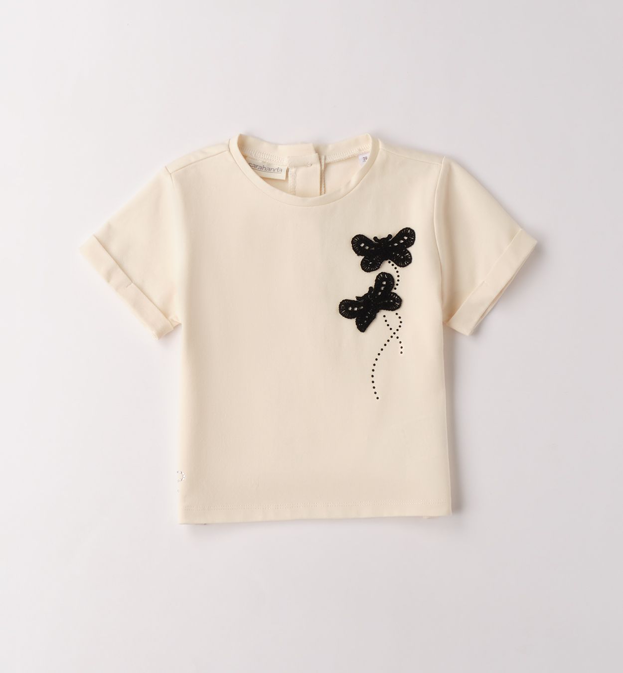 t-shirt zwarte vlinders