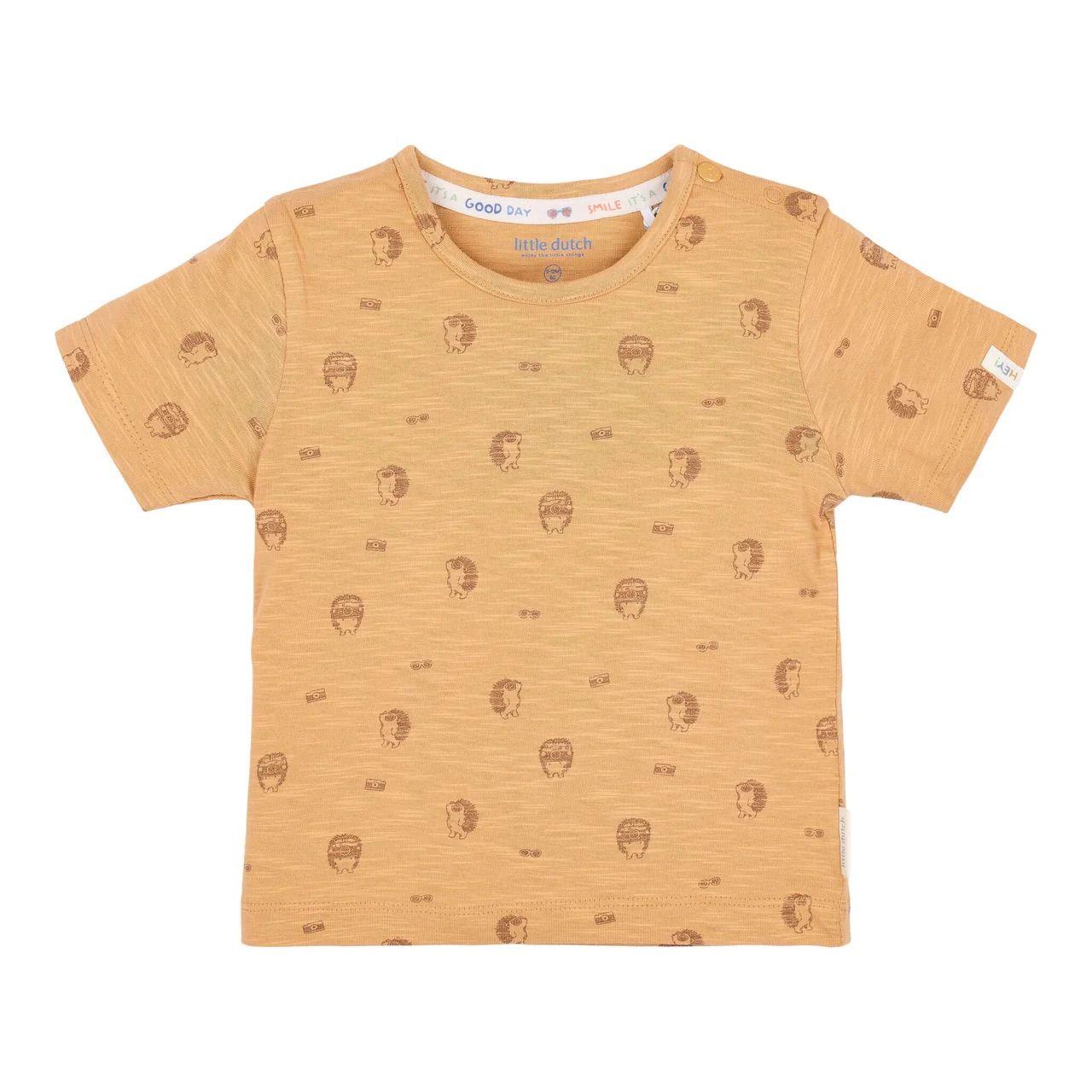 shirt korte mouw bruin egeltjes