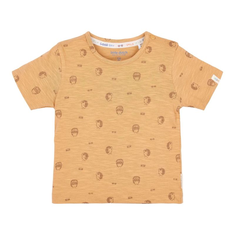 shirt korte mouw bruin egeltjes