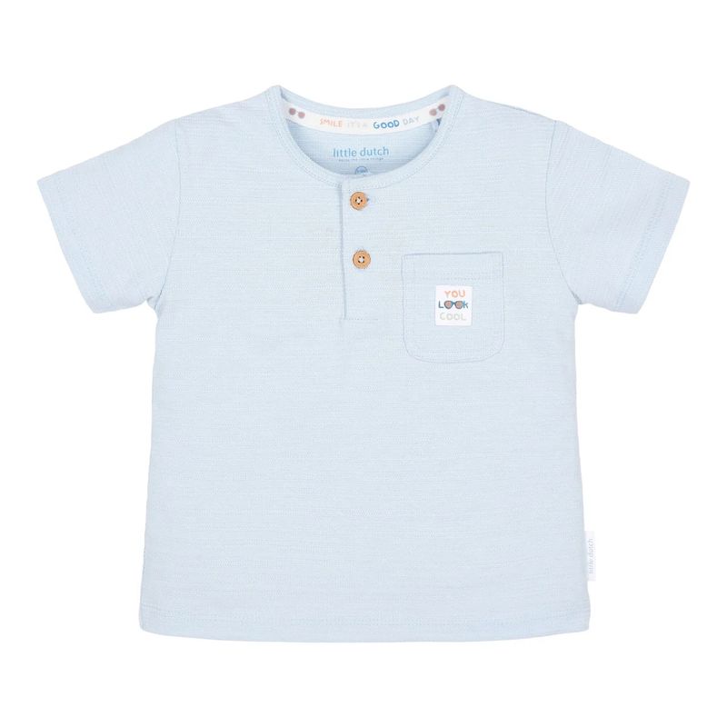 shirt korte mouw licht blauw