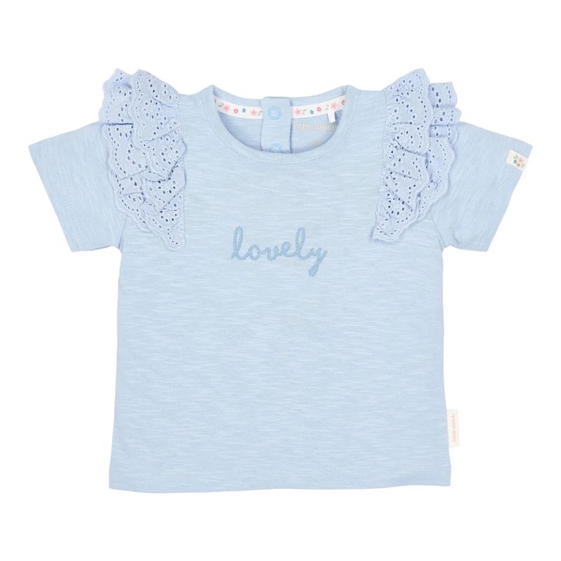 lichtblauw shirt korte mouw lovely