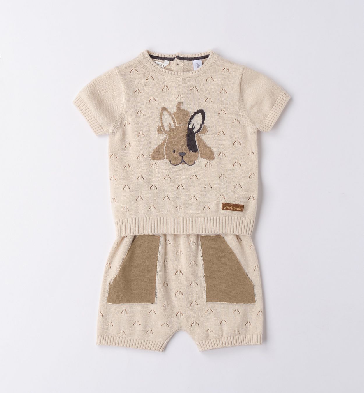 gebreid setje met hond