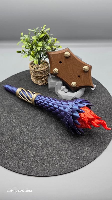 Fackel des Wächters, 34 cm für LED-Teelicht (Nebular Purple)