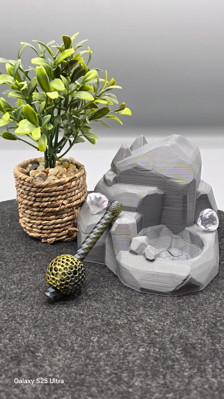 Fidget Kugel, 9 cm in Gold/Schwarz (Auf Wunsch andere Farben möglich)