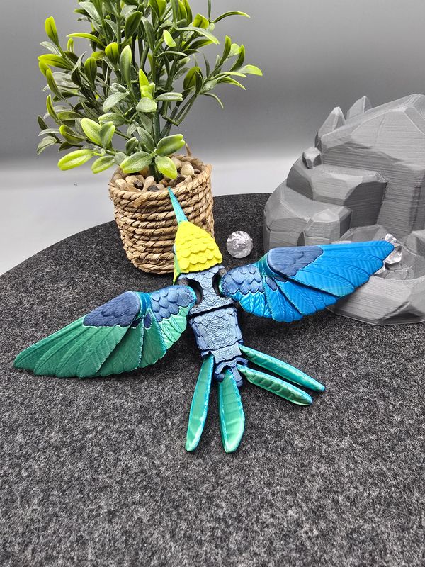Kolibri in groß, 14 cm (blau/grün/schwarz)