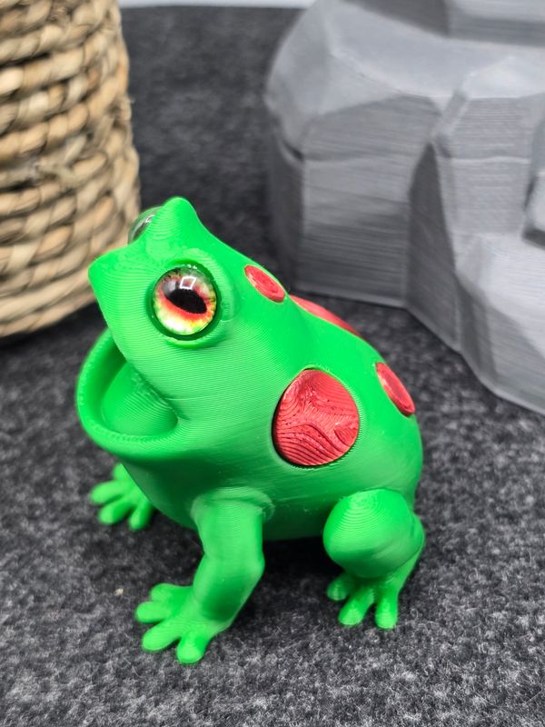 Freddy der Frosch, 4,5 cm (Rote Punkte)