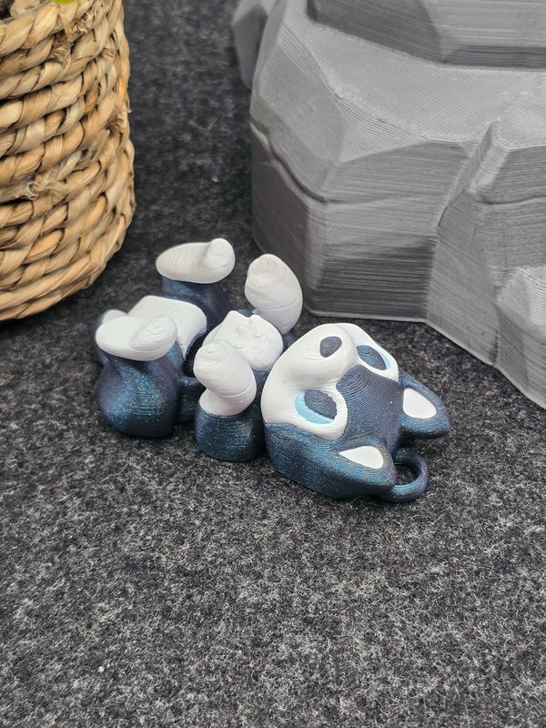 Wolf auf dem Rücken in groß, 7 cm